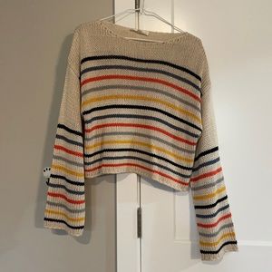 Lovestitch striped knit sweater